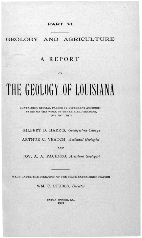 Report on the Geology of Louisiana, Containing Special Papers by Different Authors