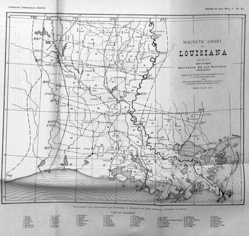 Bulletin 2 - Report on Terrestrial Magnetism and Meridian Line Work in Louisiana