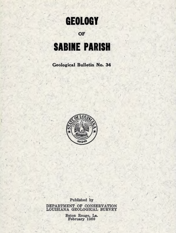 Geology of Sabine Parish